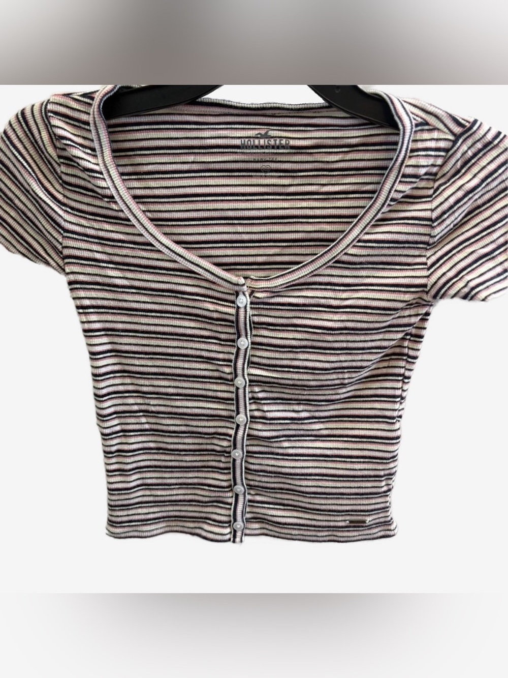 🖤 Hollister Y2K Ribbed Baby Tee XS 🖤